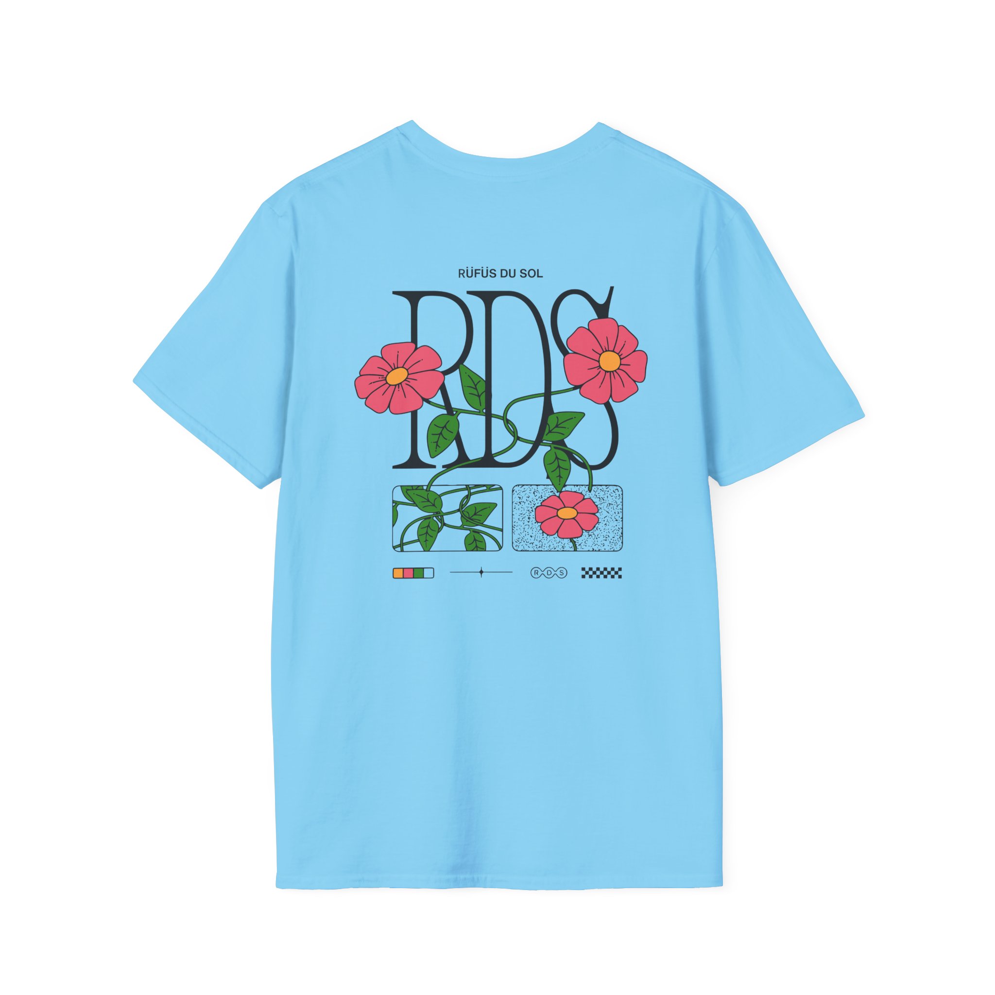 Rufus Du Sol Flower Ecru Unisex Softstyle T-Shirt