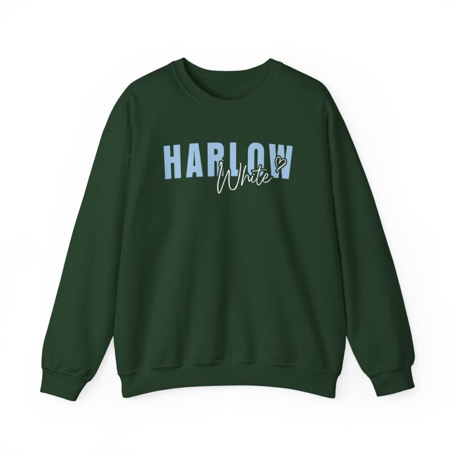 Harlow and Popcorn White Unisex Heavy Blend™ Crewneck Sweatshirt