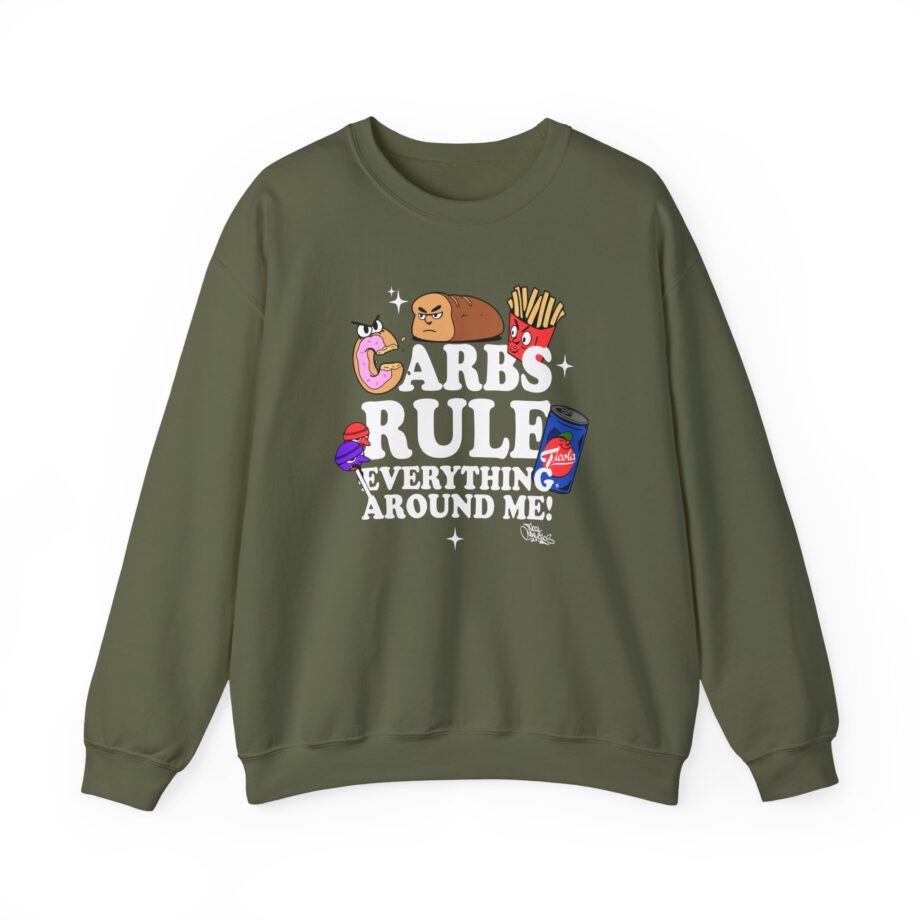 Method Man Carbs Rule Everything Around Me Unisex Heavy Blend™ Crewneck Sweatshirt