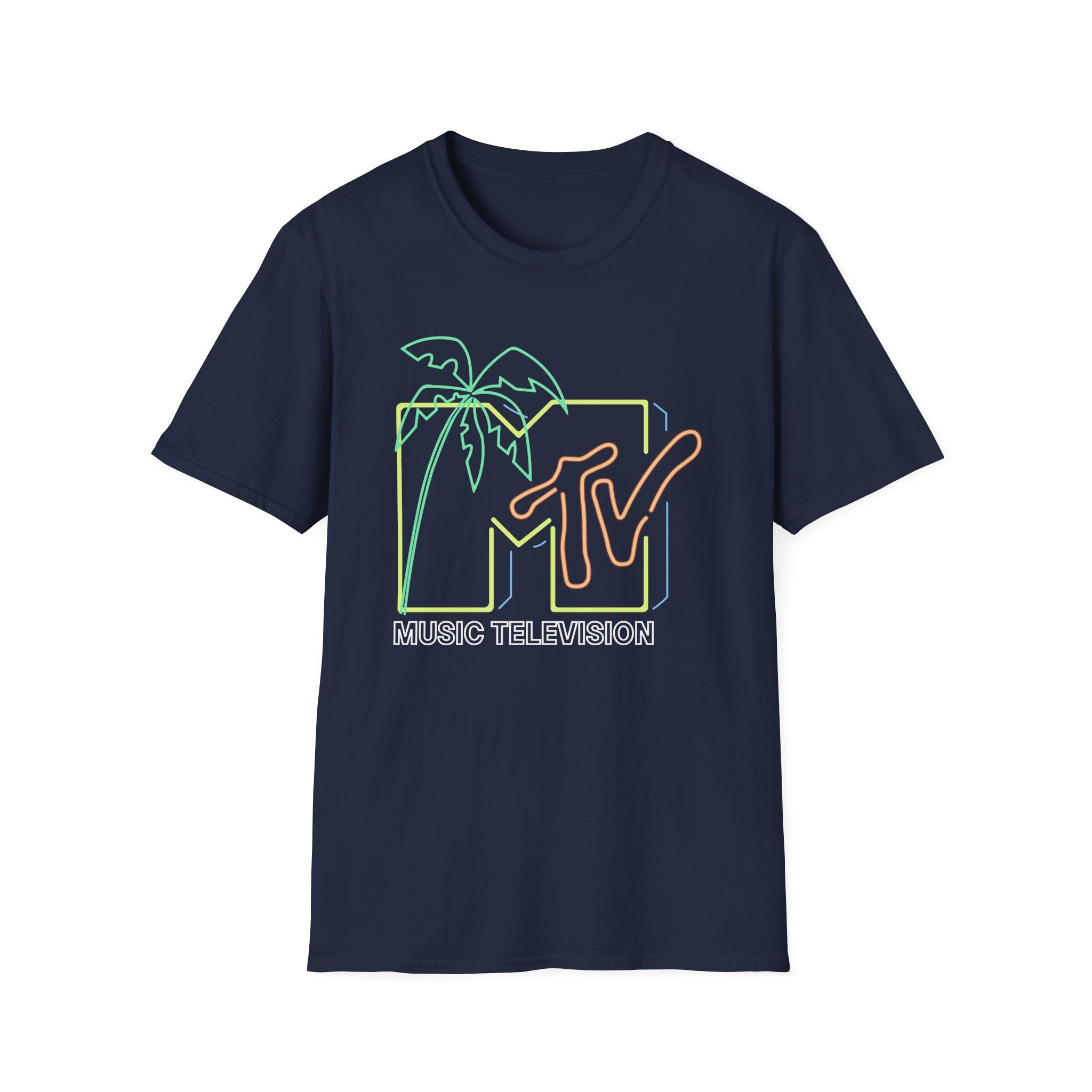 David Dobrik  Mtv Neon Light Logo Unisex Softstyle T-Shirt