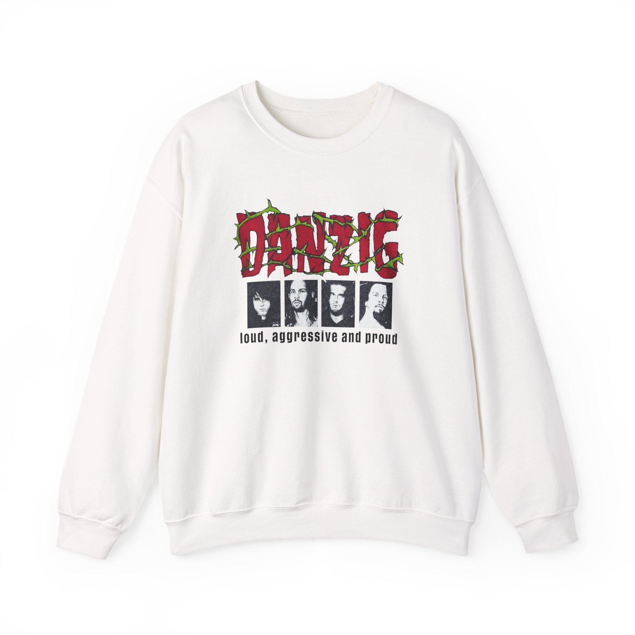 Danzig Loud Aggressive and Proud Unisex Heavy Blendâ„¢ Crewneck Sweatshirt