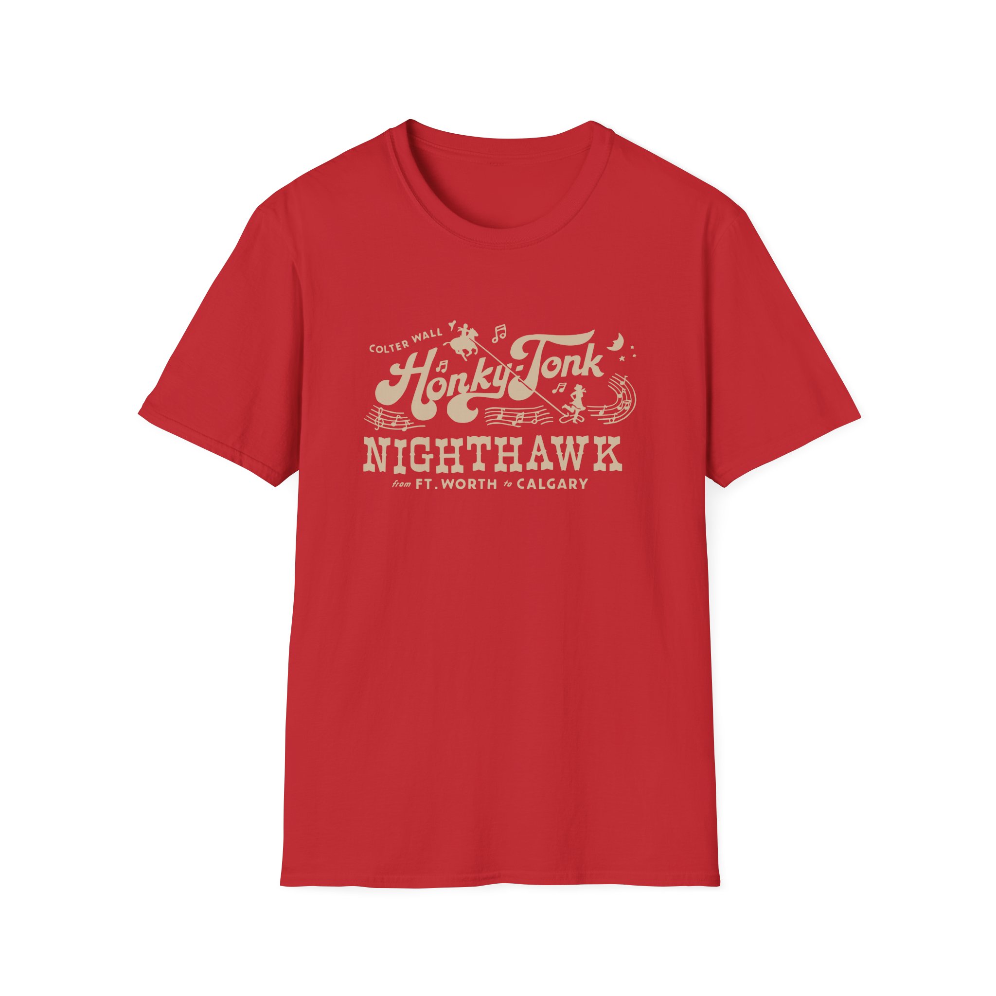 Colter Wall Honky-tonk Nighthawk Unisex Softstyle T-Shirt