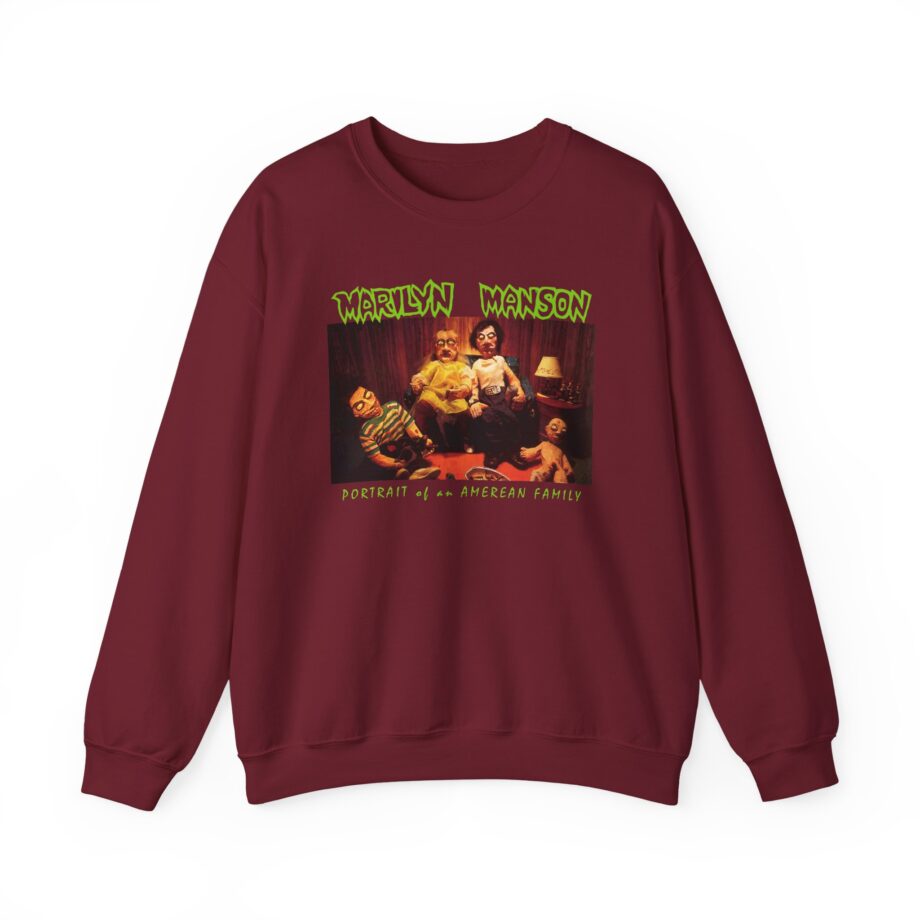 Marilyn Manson American Family Portrait Unisex Heavy Blend™ Crewneck Sweatshirt