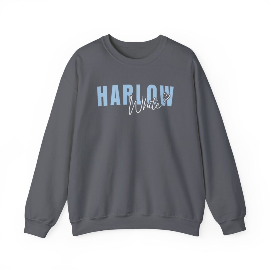 Harlow and Popcorn White Unisex Heavy Blend™ Crewneck Sweatshirt