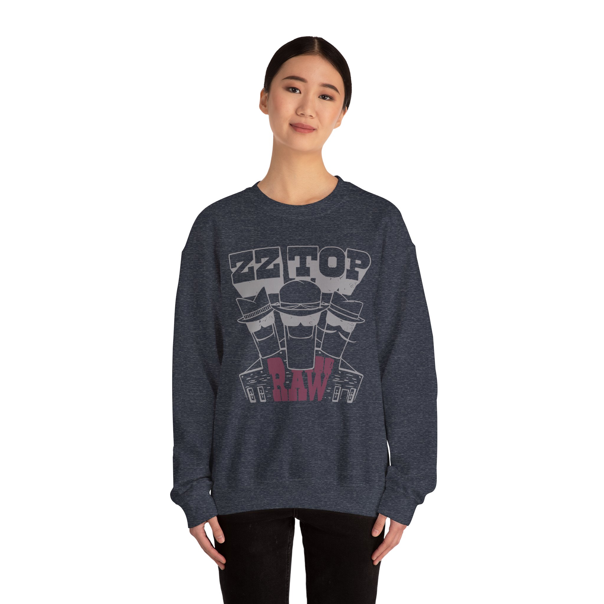 Zz Top Raw Unisex Heavy Blendâ„¢ Crewneck Sweatshirt