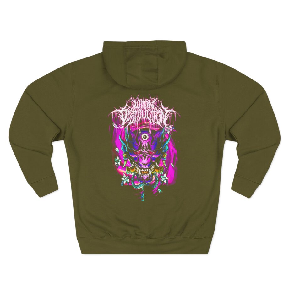 Within Destruction Demon Mask Three-Panel Fleece Hoodie