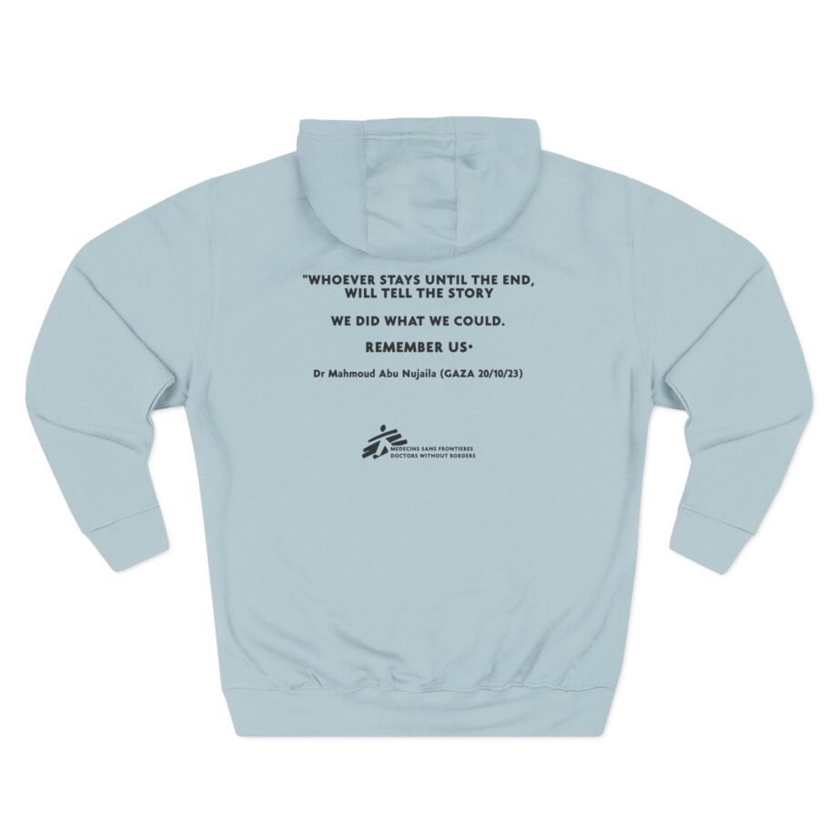 Massive Attack Ceasefire Now Msf Three-Panel Fleece Hoodie