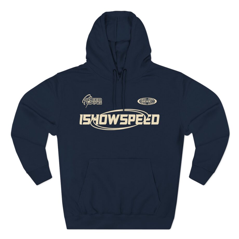 Ishowspeed Racing Royal Three-Panel Fleece Hoodie