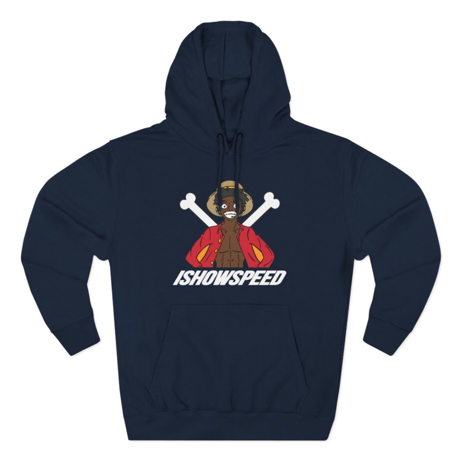 Luffy Ishowspeed Three-Panel Fleece Hoodie