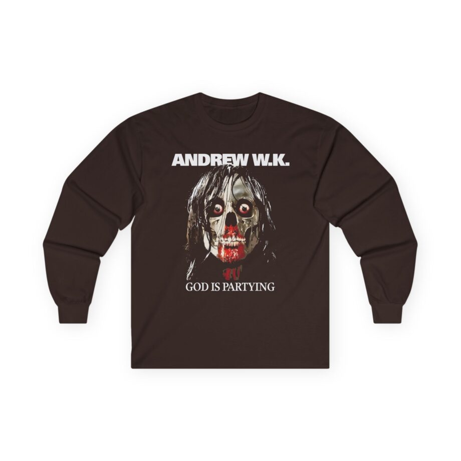 Andrew Wk God is Partying Zombie Unisex Ultra Cotton Long Sleeve Tee