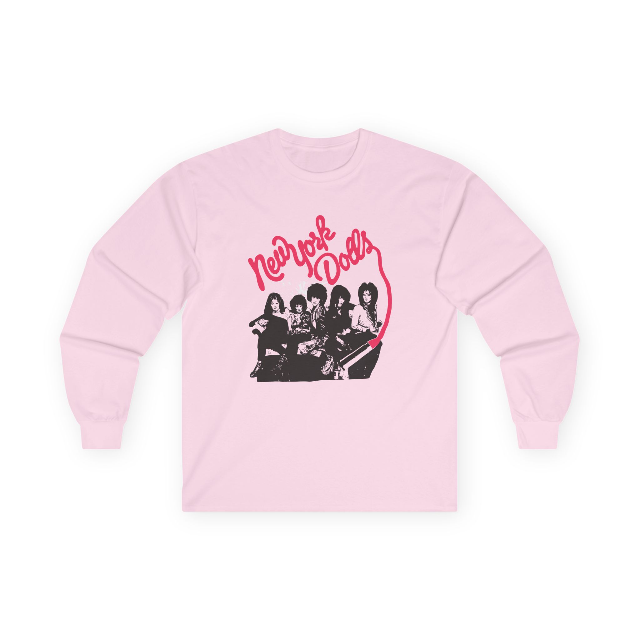New York Dolls Lipstick Logo Unisex Ultra Cotton Long Sleeve Tee