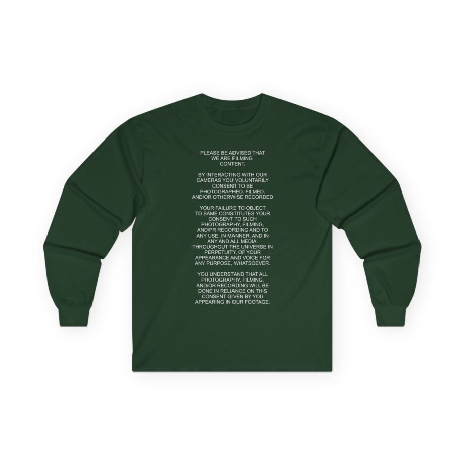 Nekrogoblikon We Are Filming Content Unisex Ultra Cotton Long Sleeve Tee