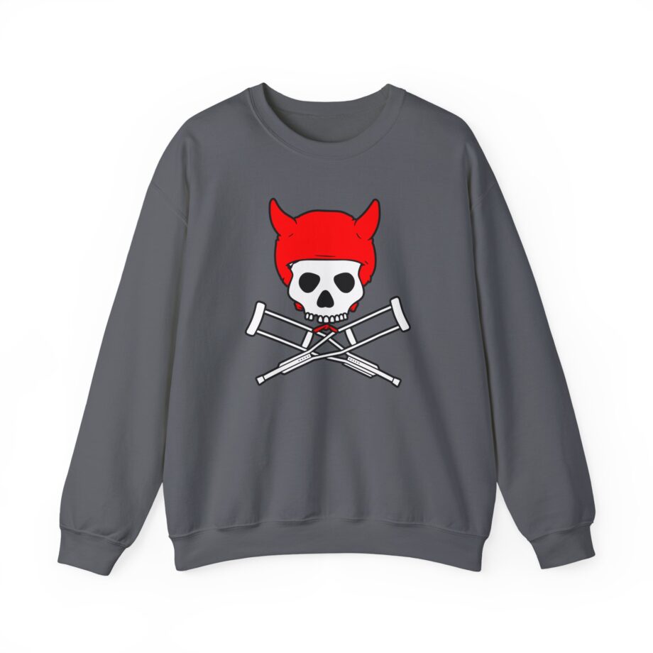 Jackass Devil Horns Skull & Crossbones Unisex Heavy Blend™ Crewneck Sweatshirt
