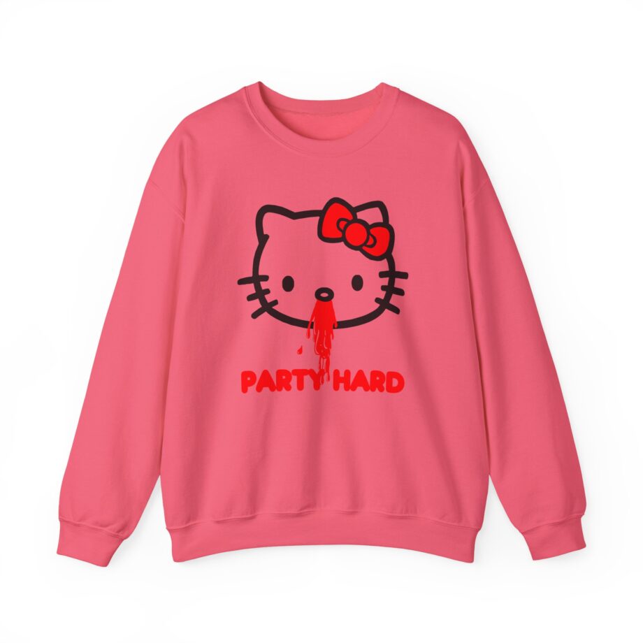 Andrew Wk Hello Party Kitty Parody Unisex Heavy Blend™ Crewneck Sweatshirt