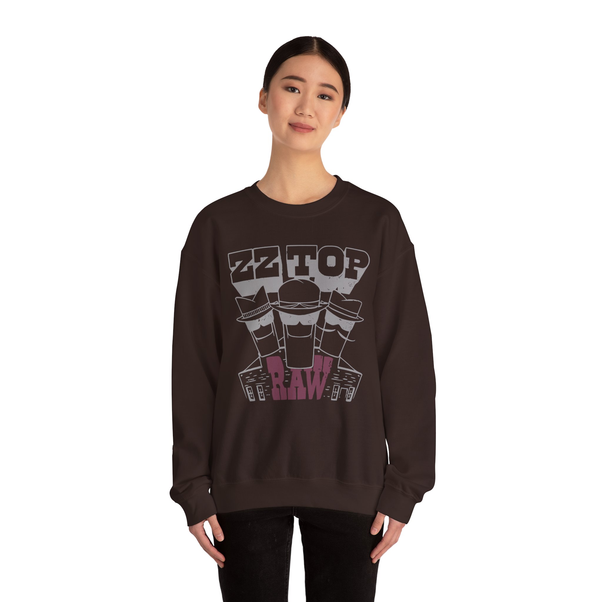 Zz Top Raw Unisex Heavy Blendâ„¢ Crewneck Sweatshirt