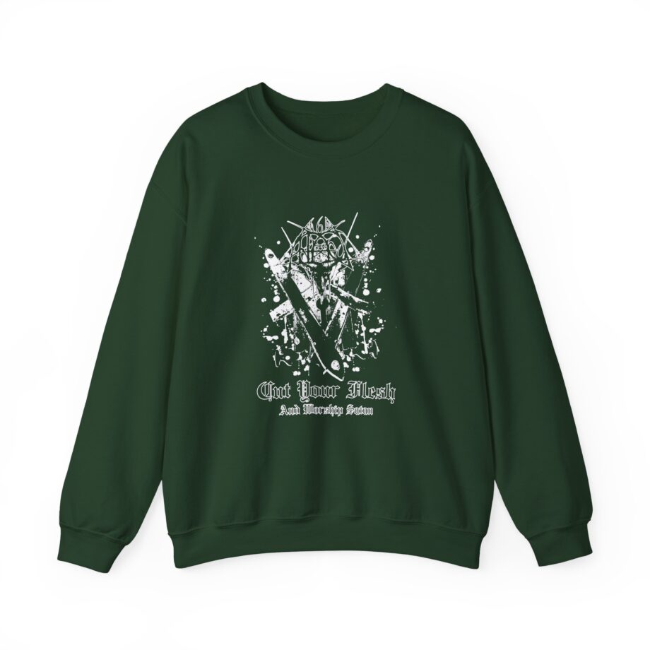 Antaeus Cut Your Flesh and Worship Satan Unisex Heavy Blend Crewneck Sweatshirt