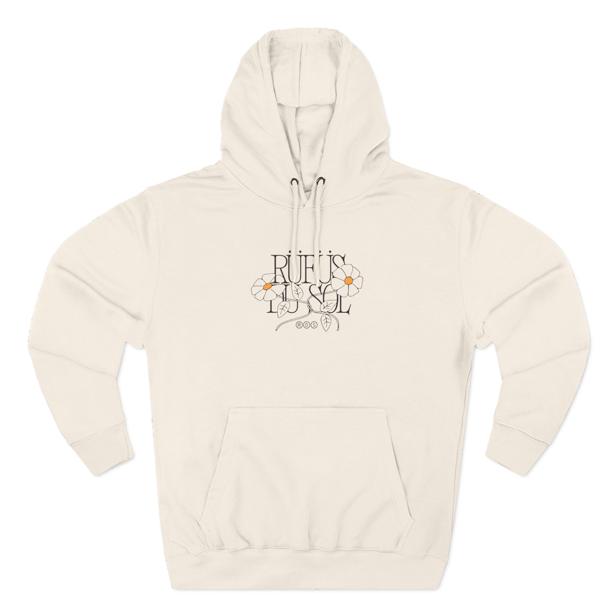 Rufus Du Sol Flower Ecru Three-Panel Fleece Hoodie