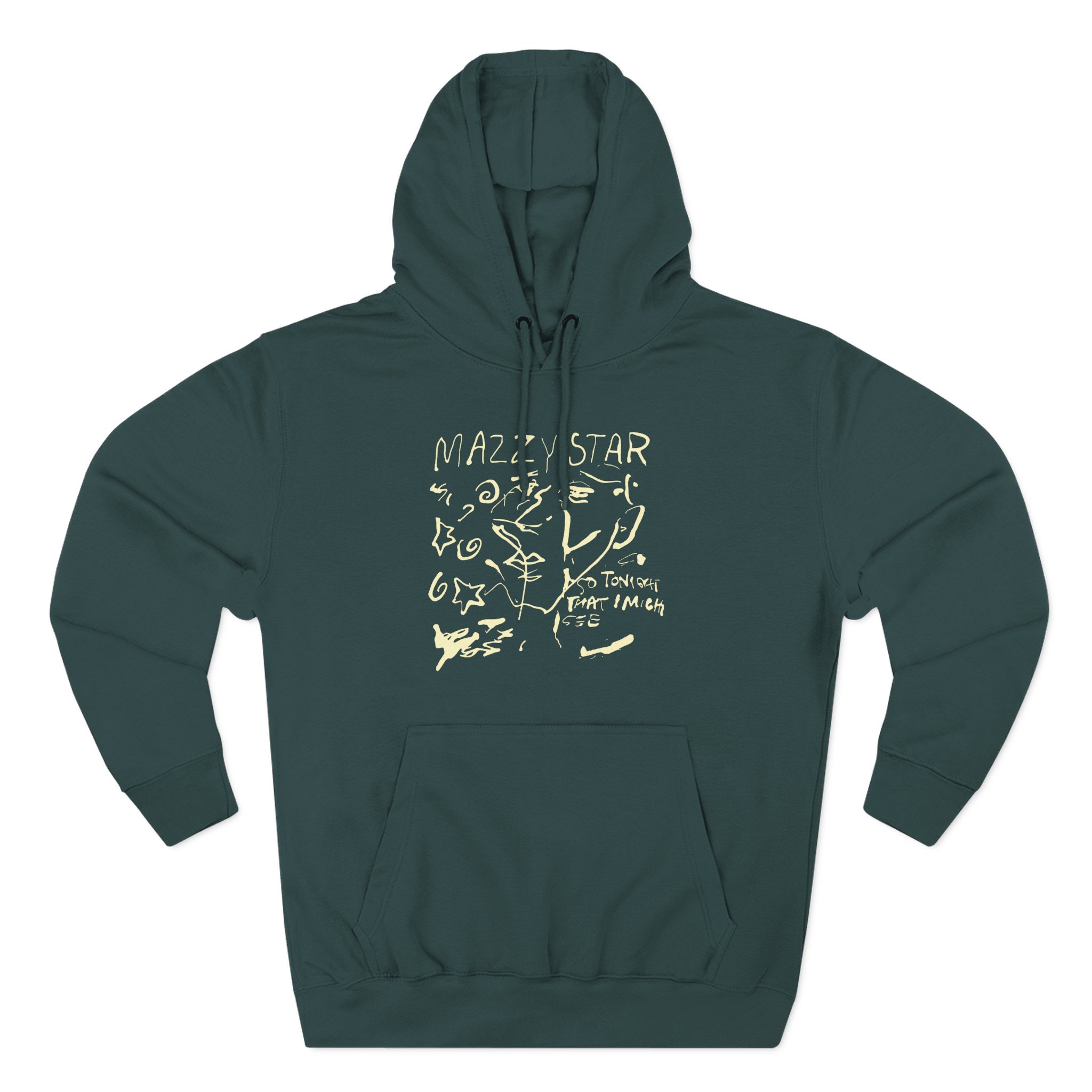 Binchtopia Max Wearing Mazzy Star 90s Three-Panel Fleece Hoodie