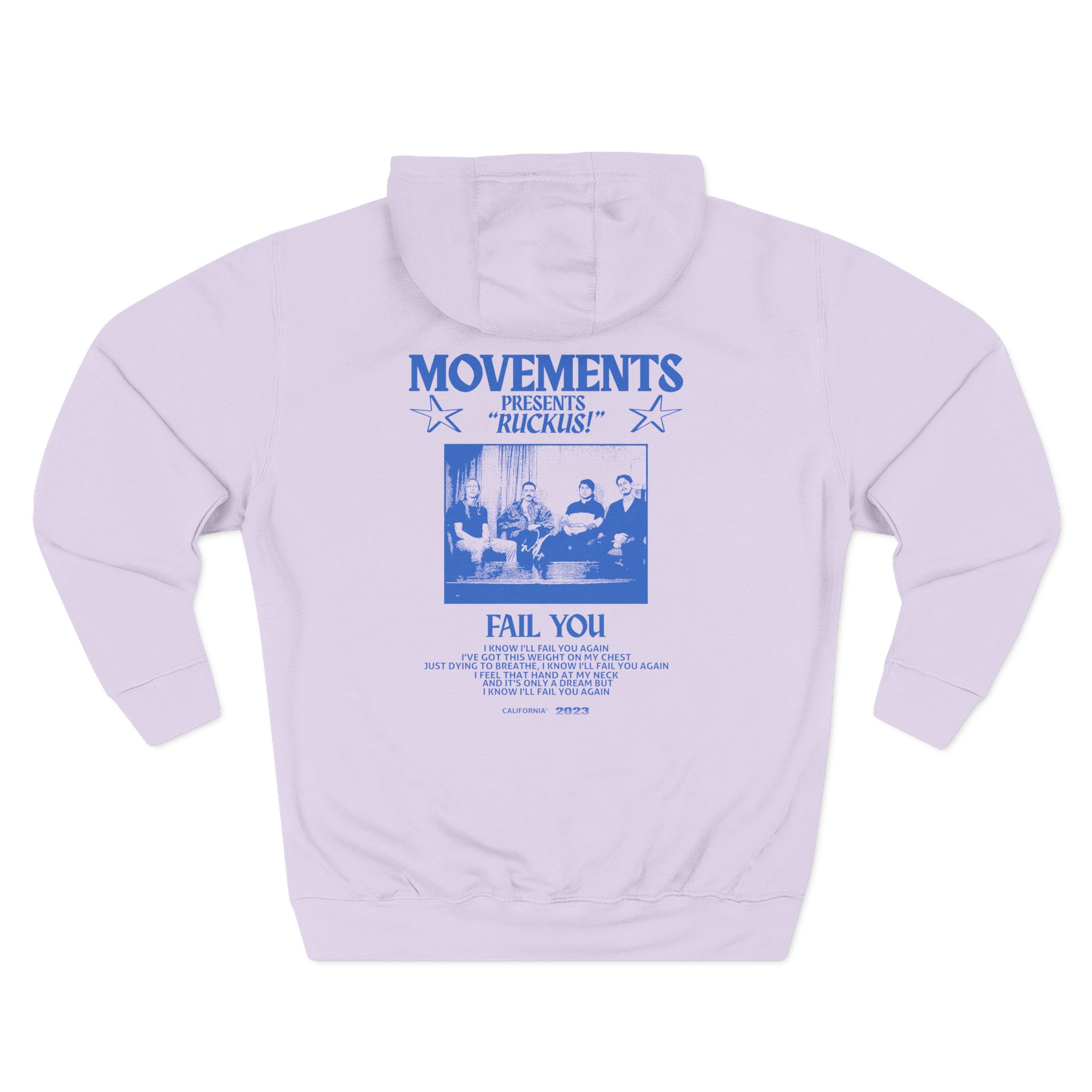 Movements Fail You Photo Three-Panel Fleece Hoodie