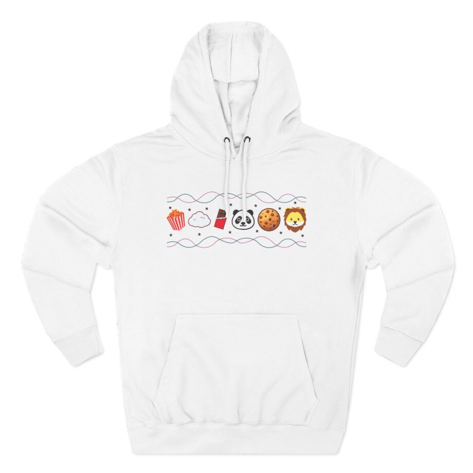 Harlow and Popcorn Emoji Three-Panel Fleece Hoodie