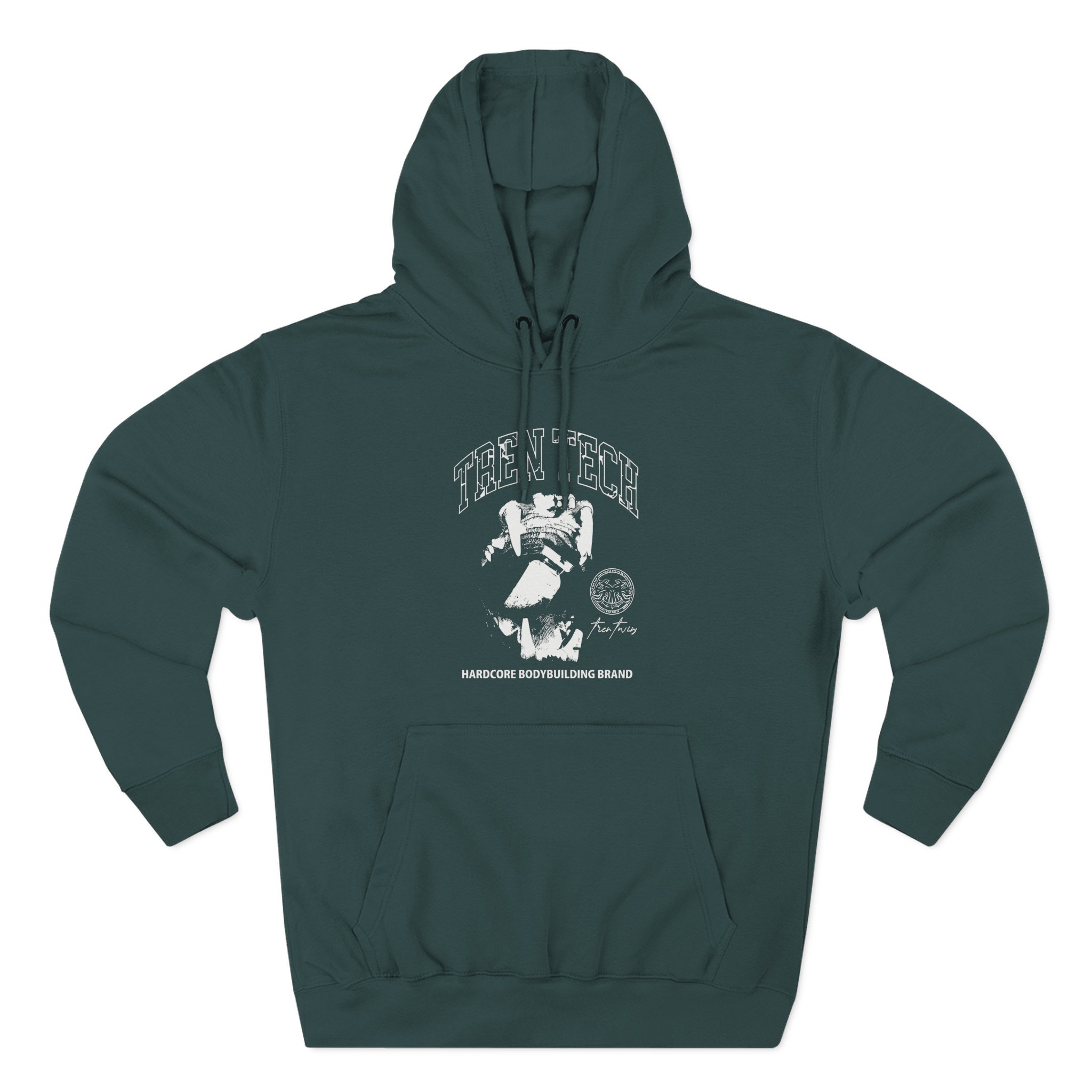 Tren Twins Tech Hardcore Bodybuilding Brand Three-Panel Fleece Hoodie