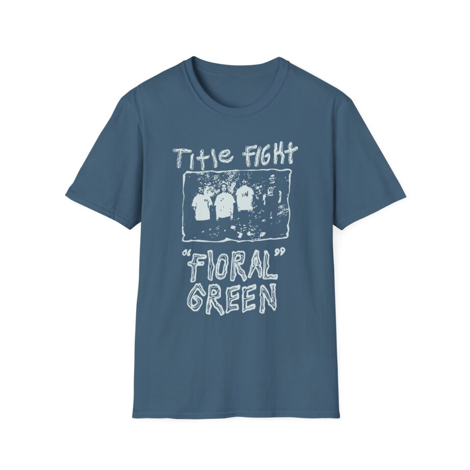 Title Fight Floral Green Unisex Softstyle T-Shirt