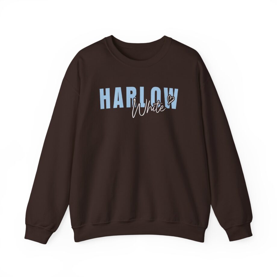 Harlow and Popcorn White Unisex Heavy Blend™ Crewneck Sweatshirt