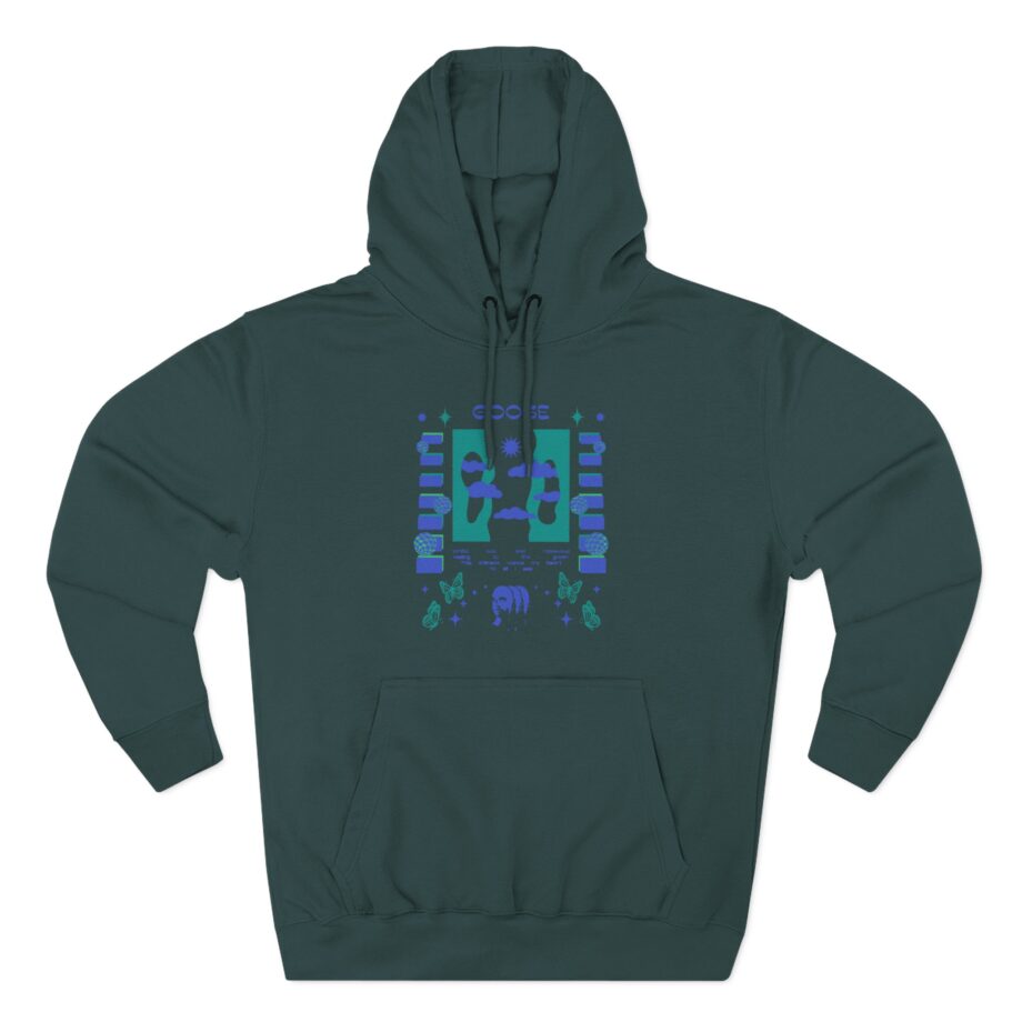 Goose Rosewood Three-Panel Fleece Hoodie