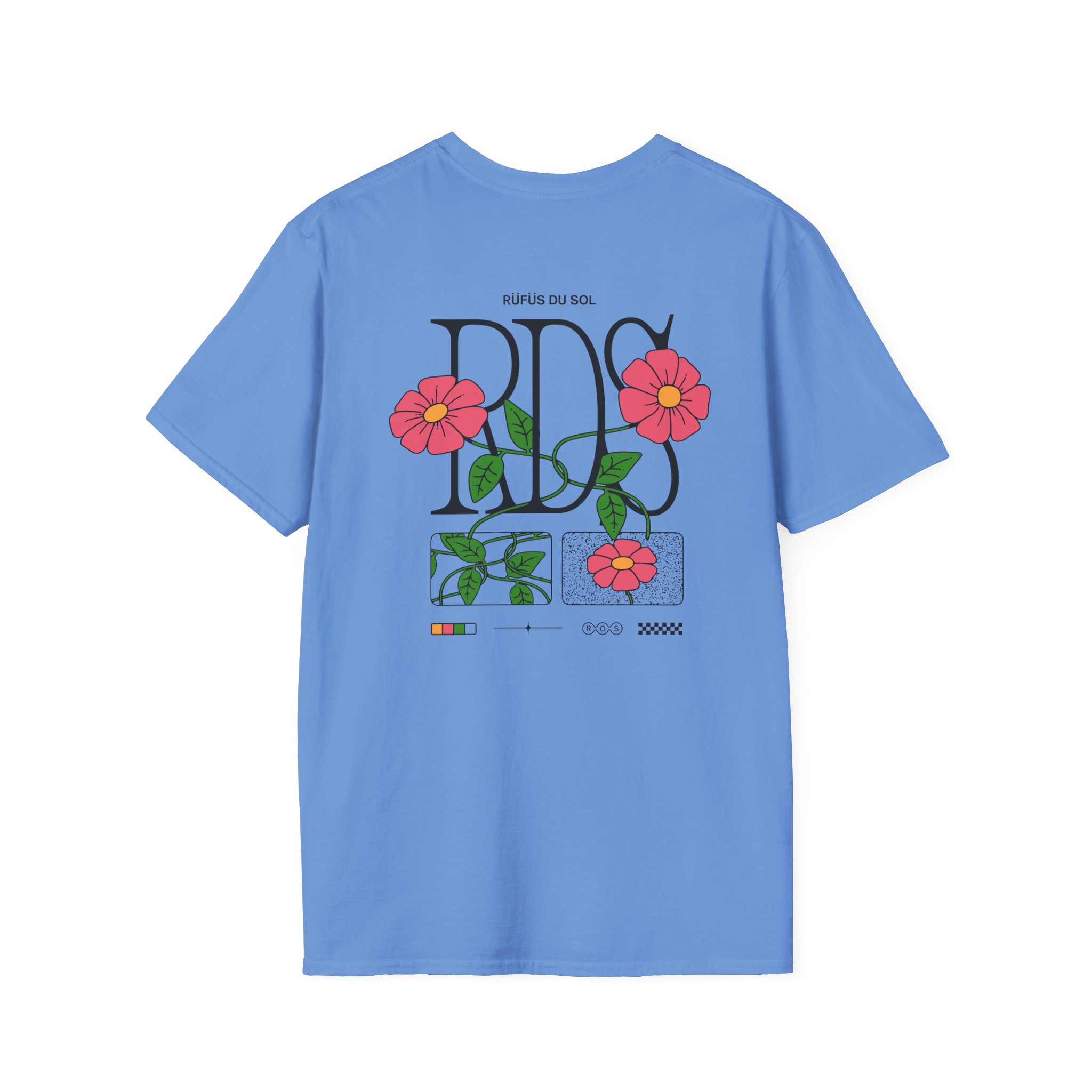 Rufus Du Sol Flower Ecru Unisex Softstyle T-Shirt
