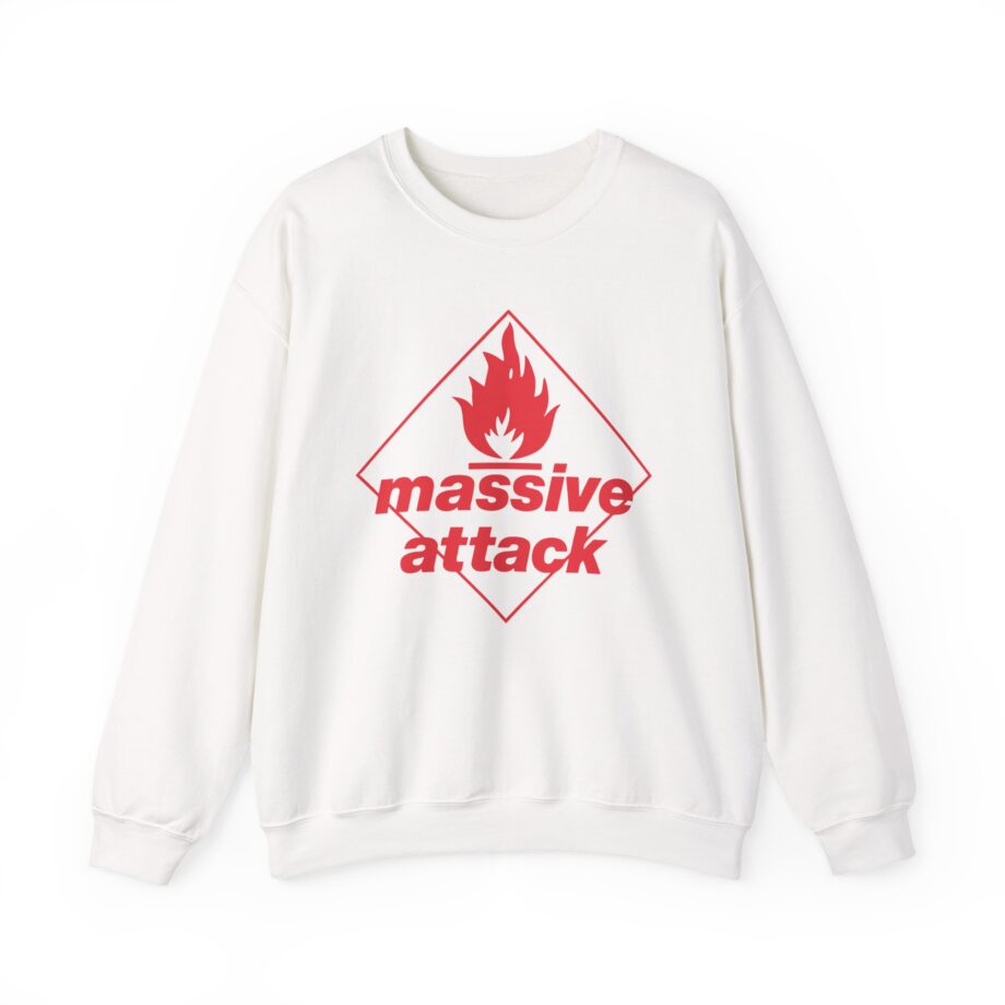 Massive Attack Blue Lines Red Logo Unisex Heavy Blend™ Crewneck Sweatshirt