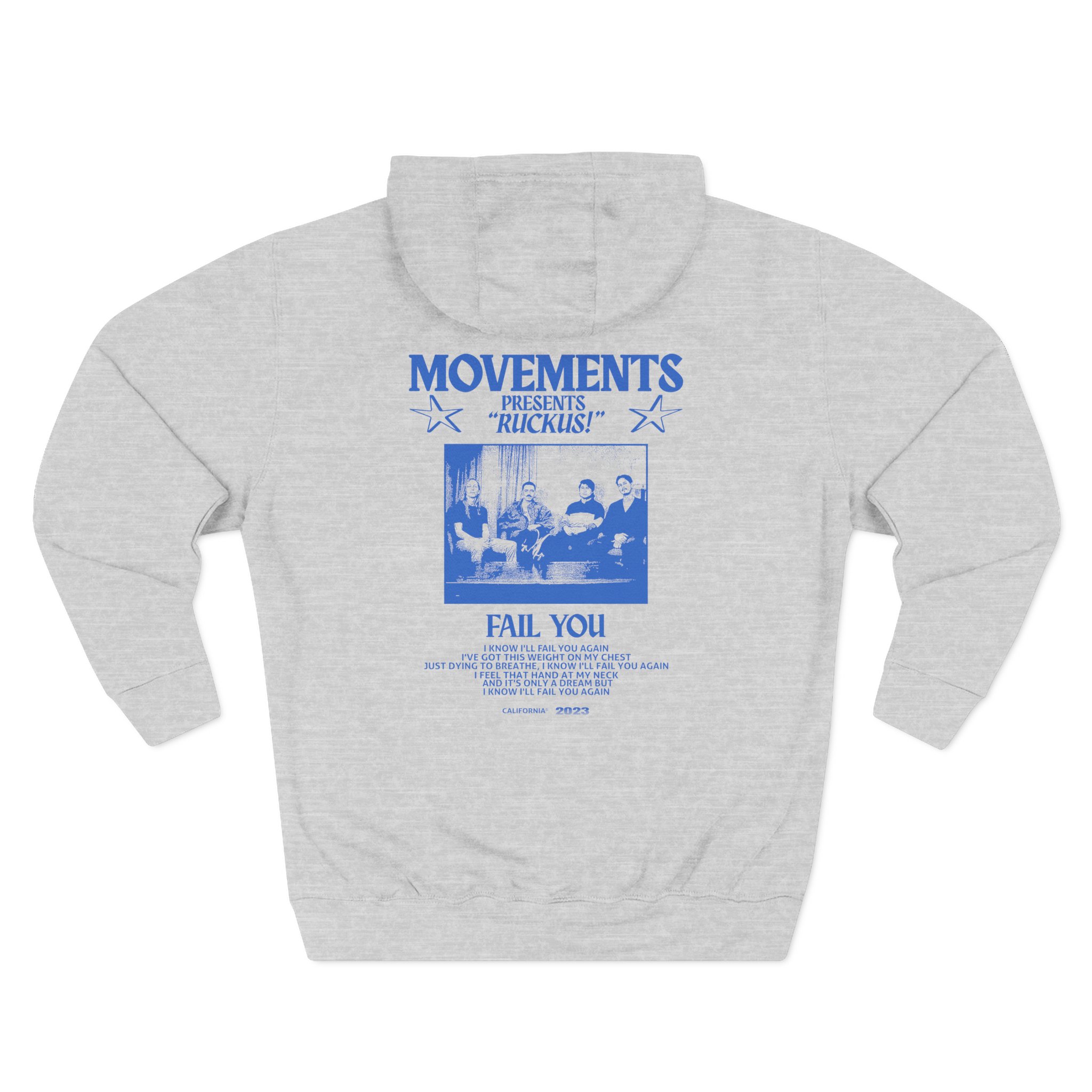 Movements Fail You Photo Three-Panel Fleece Hoodie