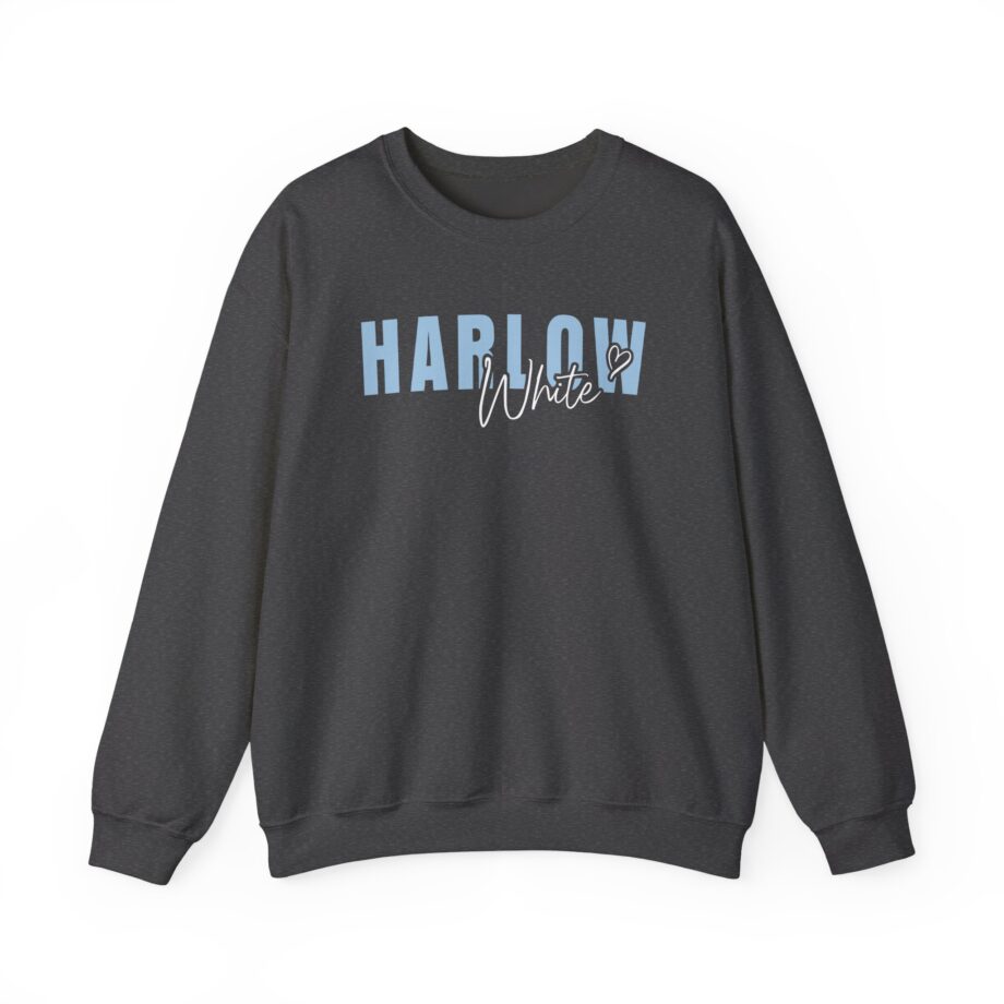 Harlow and Popcorn White Unisex Heavy Blend™ Crewneck Sweatshirt