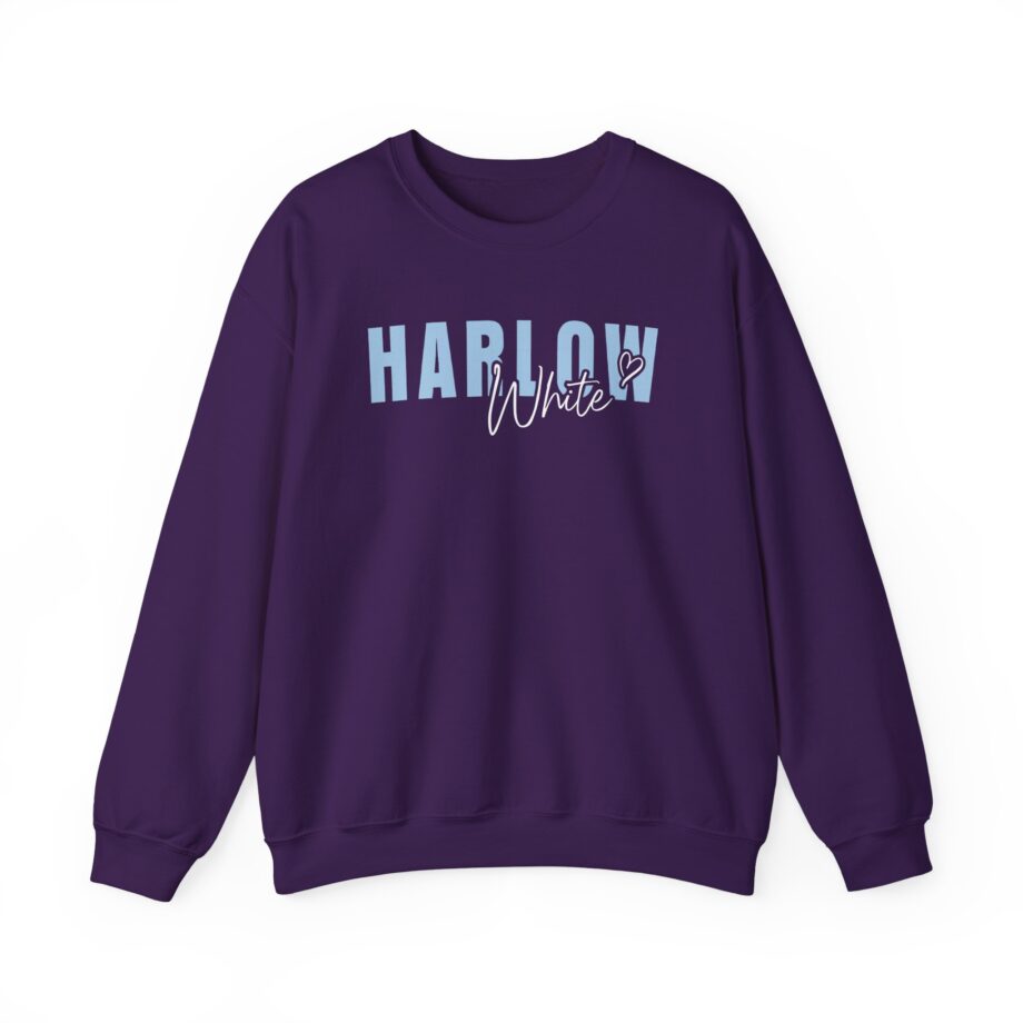 Harlow and Popcorn White Unisex Heavy Blend™ Crewneck Sweatshirt