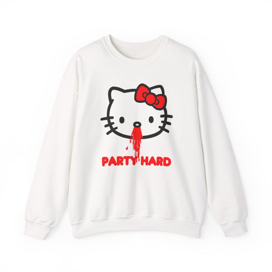 Andrew Wk Hello Party Kitty Parody Unisex Heavy Blend™ Crewneck Sweatshirt