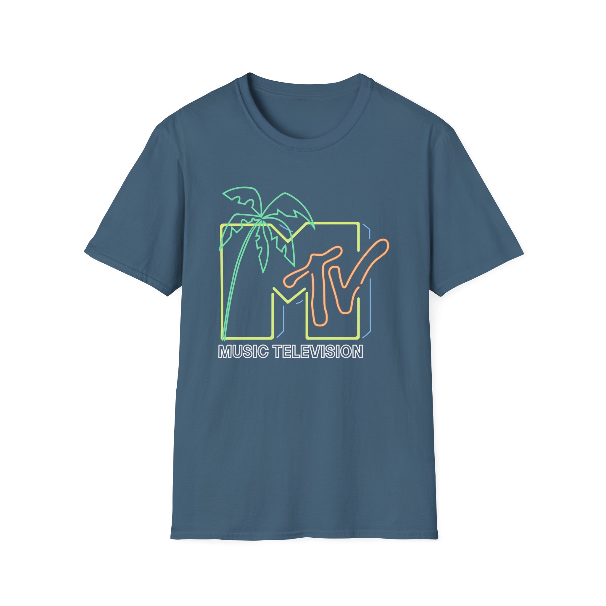 David Dobrik  Mtv Neon Light Logo Unisex Softstyle T-Shirt