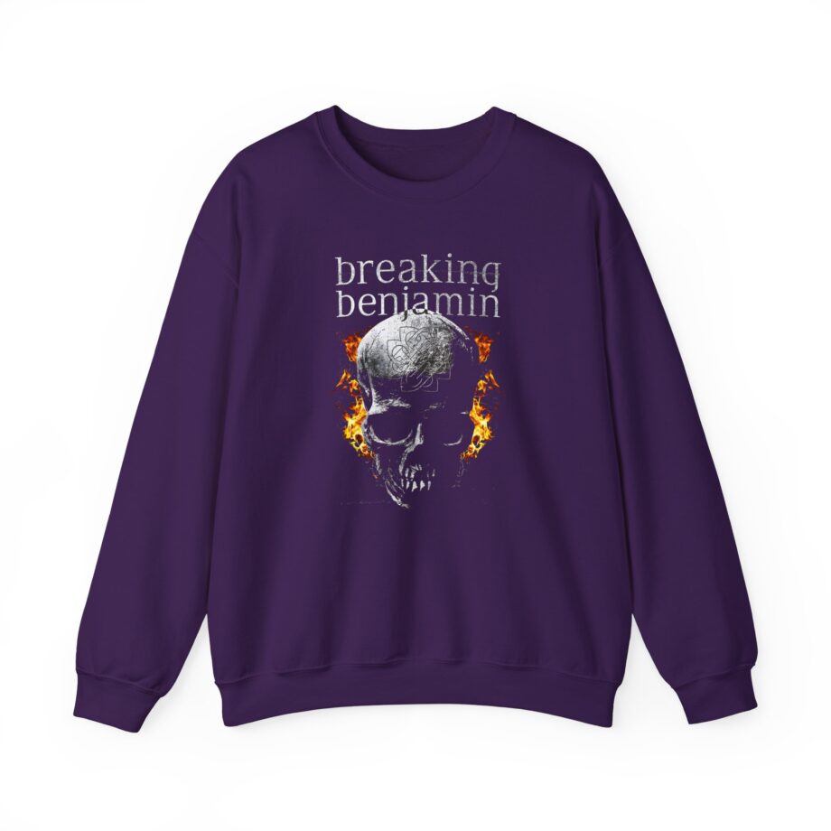 Breaking Benjamin Fire Skull Unisex Heavy Blend Crewneck Sweatshirt