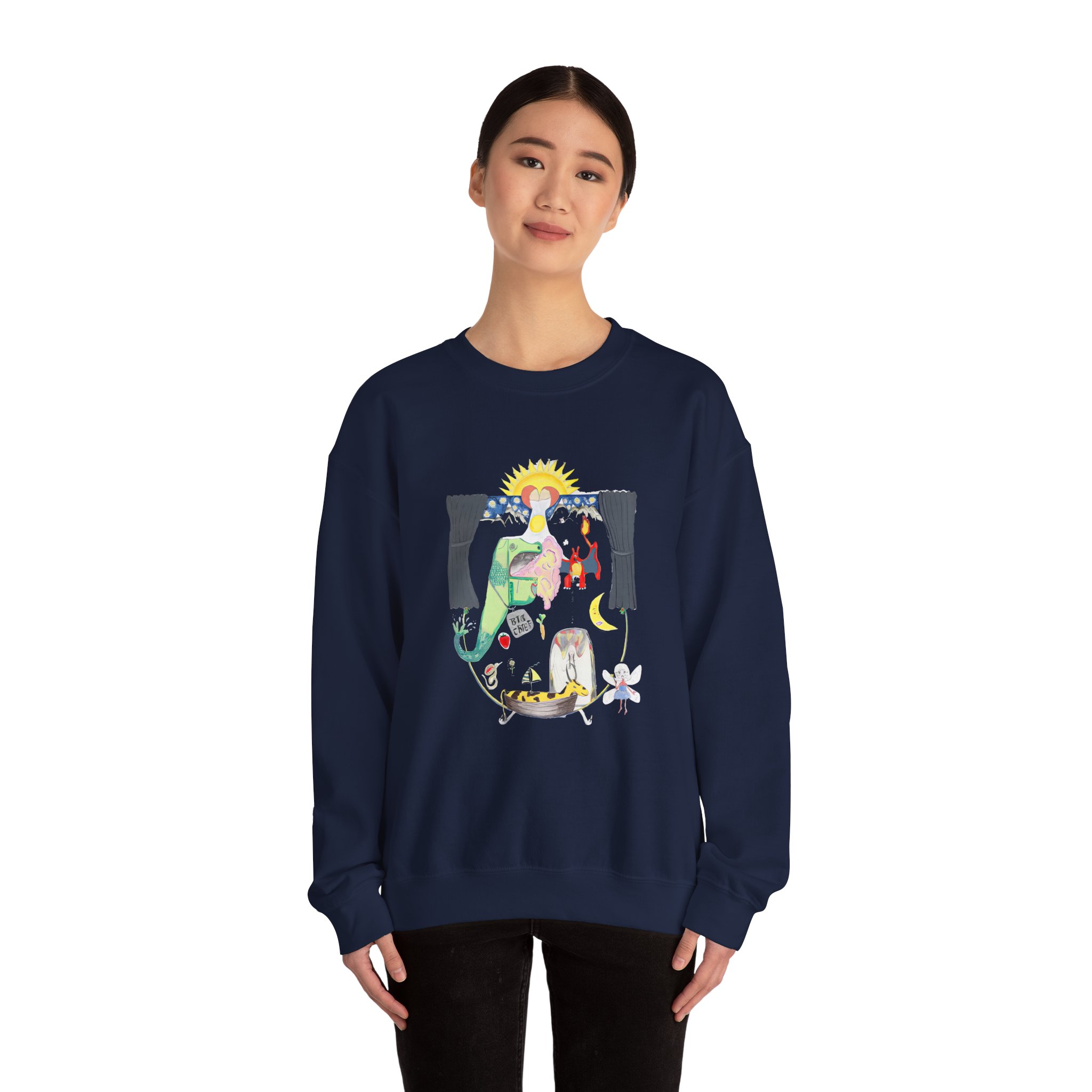 Aadrianne Lenker the Goat Boat Unisex Heavy Blend Crewneck Sweatshirt