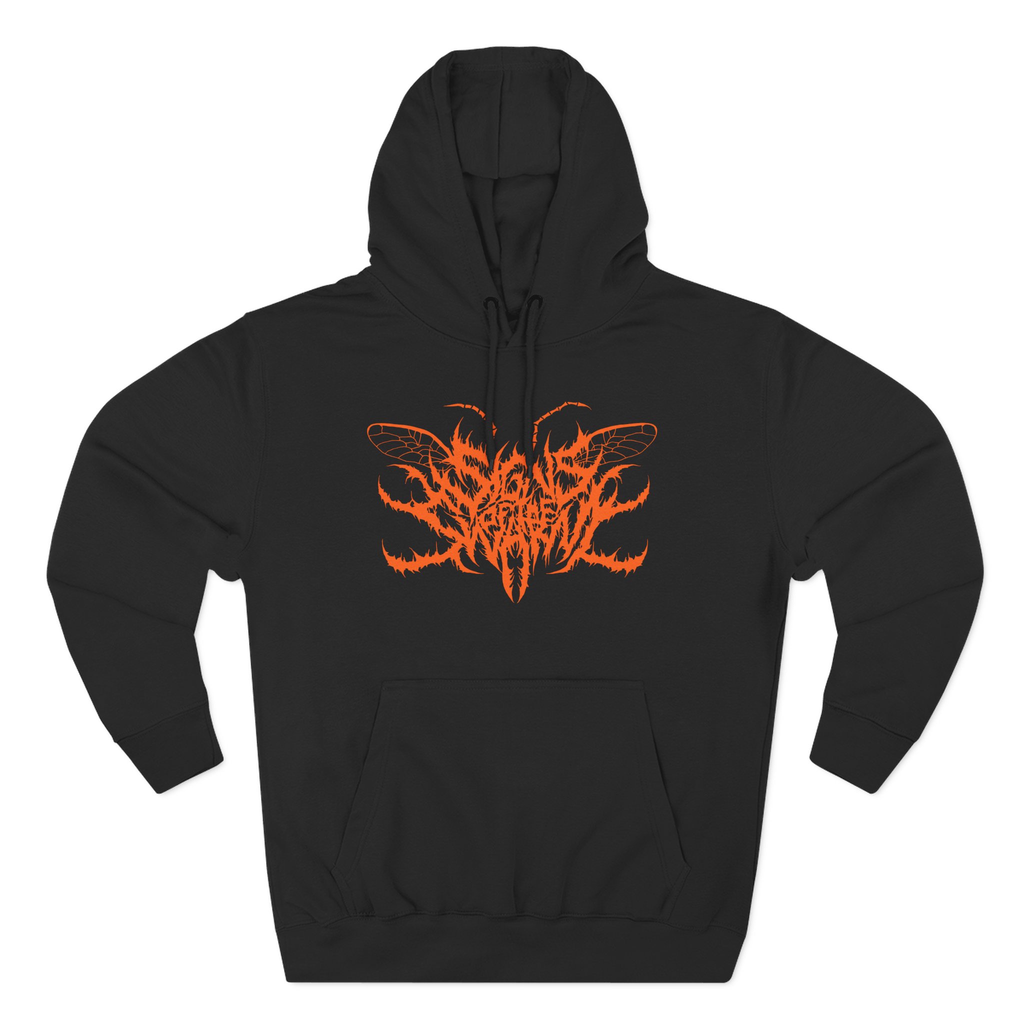 Signs of the Swarm Orange Logo Three-Panel Fleece Hoodie