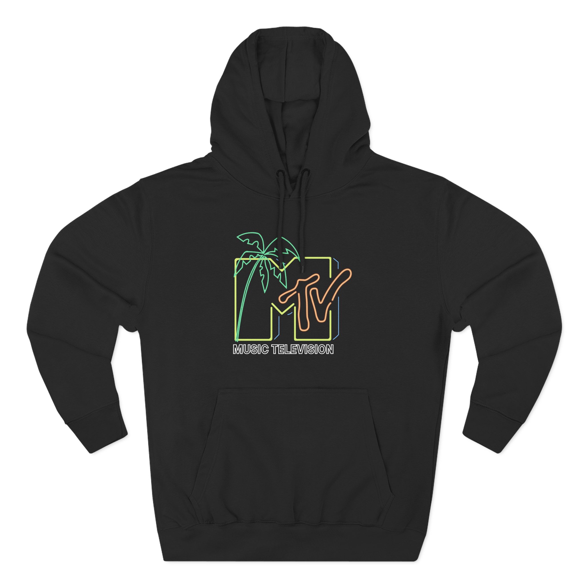 David Dobrik  Mtv Neon Light Logo Three-Panel Fleece Hoodie