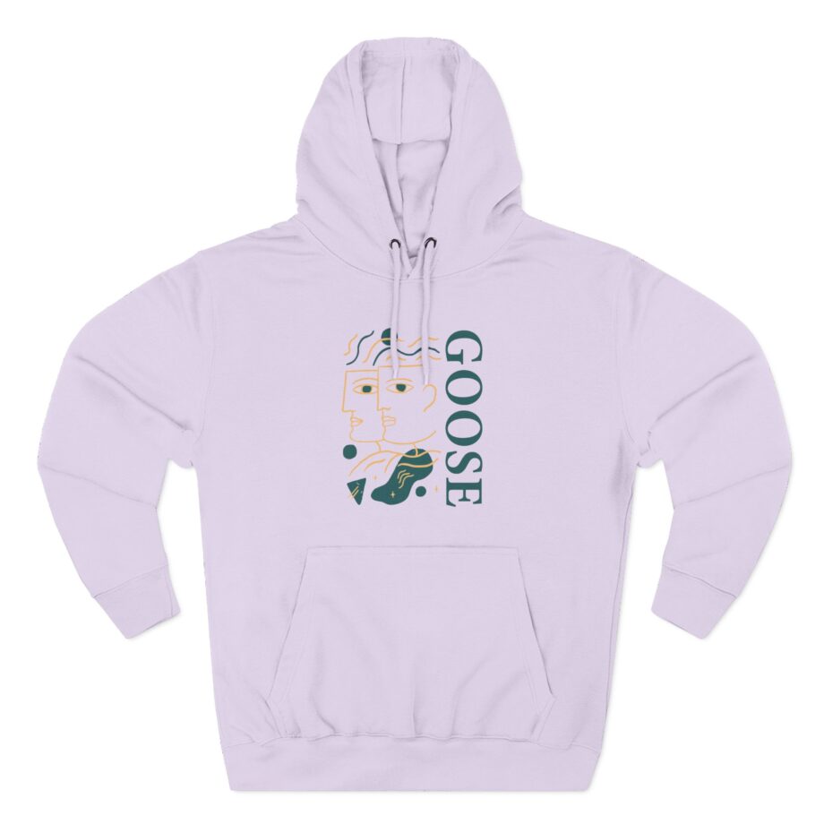 Goose Three-Panel Fleece Hoodie