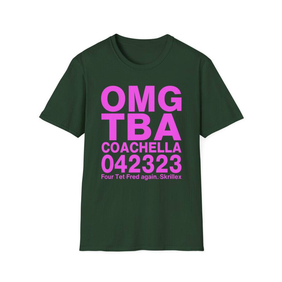 Skrillex OMG ТВА COACHELLA 042323 Four Tet. Fred again Unisex Softstyle T-Shirt