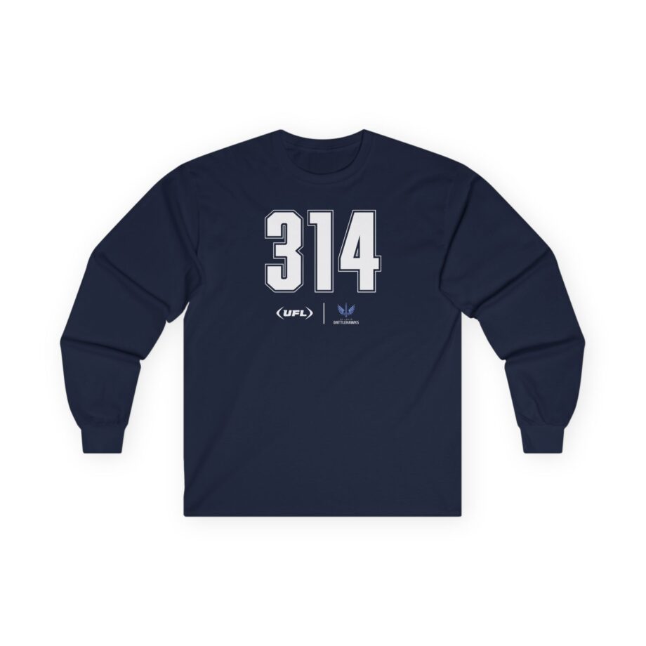 St. Louis Battlehawks Area Code Unisex Ultra Cotton Long Sleeve Tee