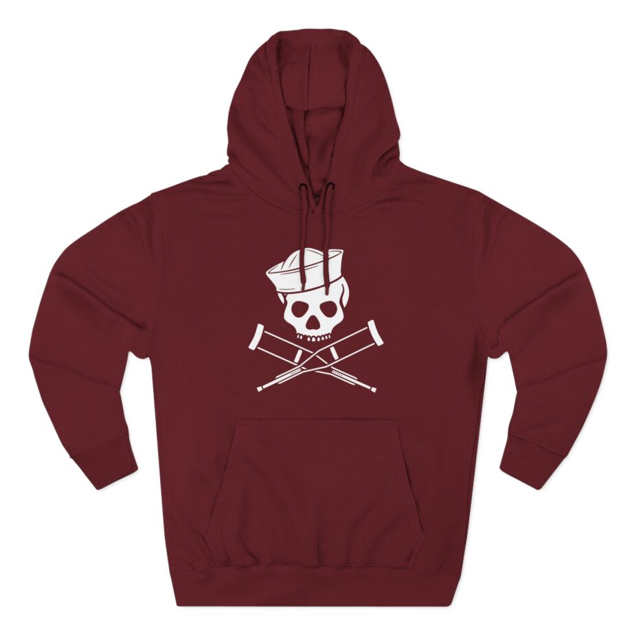 Jackass Sailor Skull & Crossbones Three-Panel Fleece Hoodie