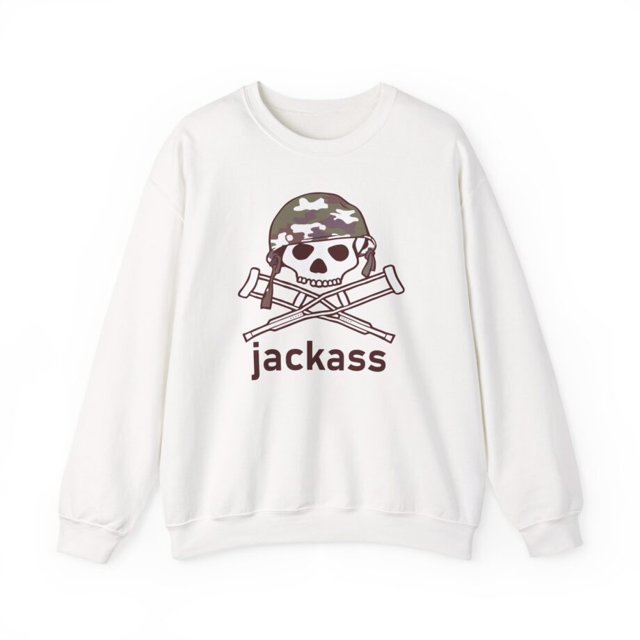Jackass Camouflage Helmet Unisex Heavy Blend™ Crewneck Sweatshirt