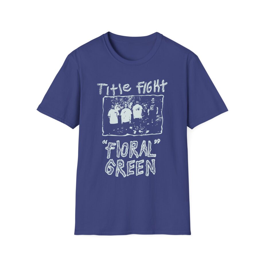 Title Fight Floral Green Unisex Softstyle T-Shirt