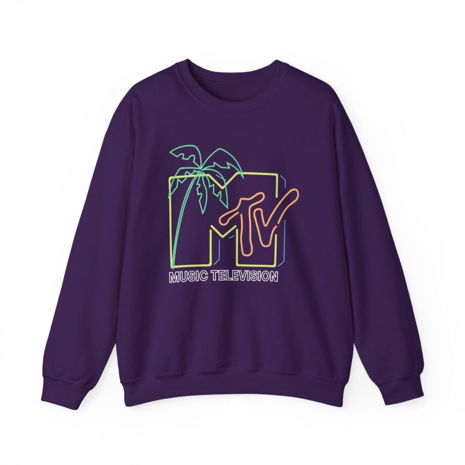 David Dobrik  Mtv Neon Light Logo Unisex Heavy Blend™ Crewneck Sweatshirt