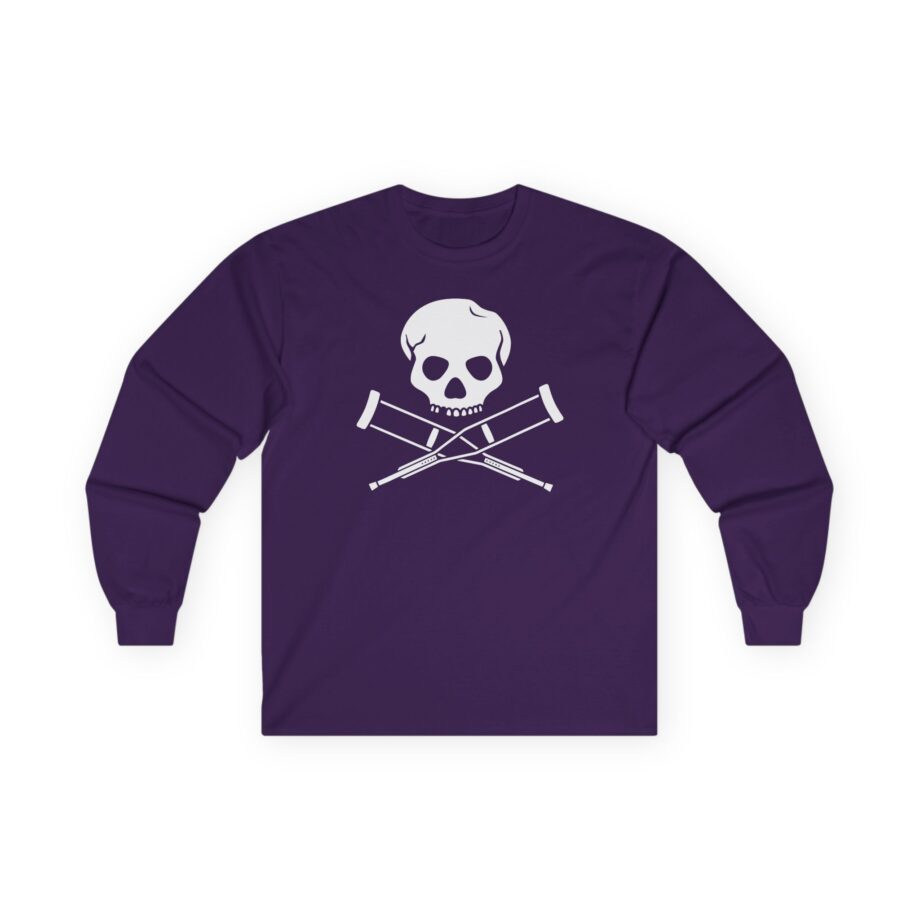 Jackass Skull and Crutches Unisex Ultra Cotton Long Sleeve Tee