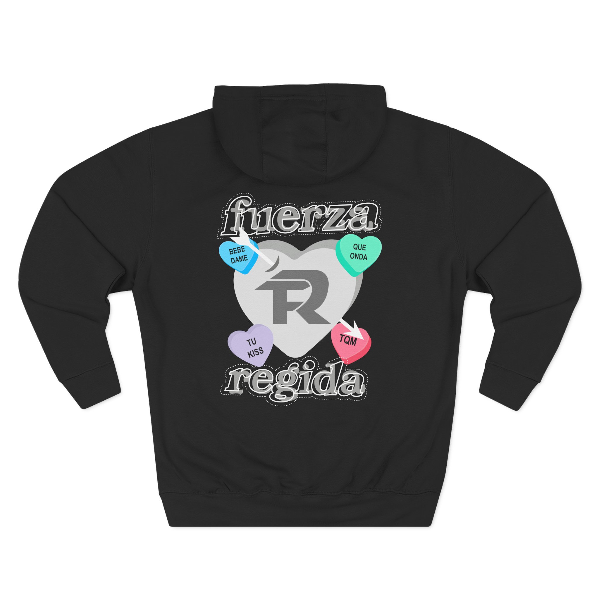 Fuerza Regida Candy Hearts Three-Panel Fleece Hoodie