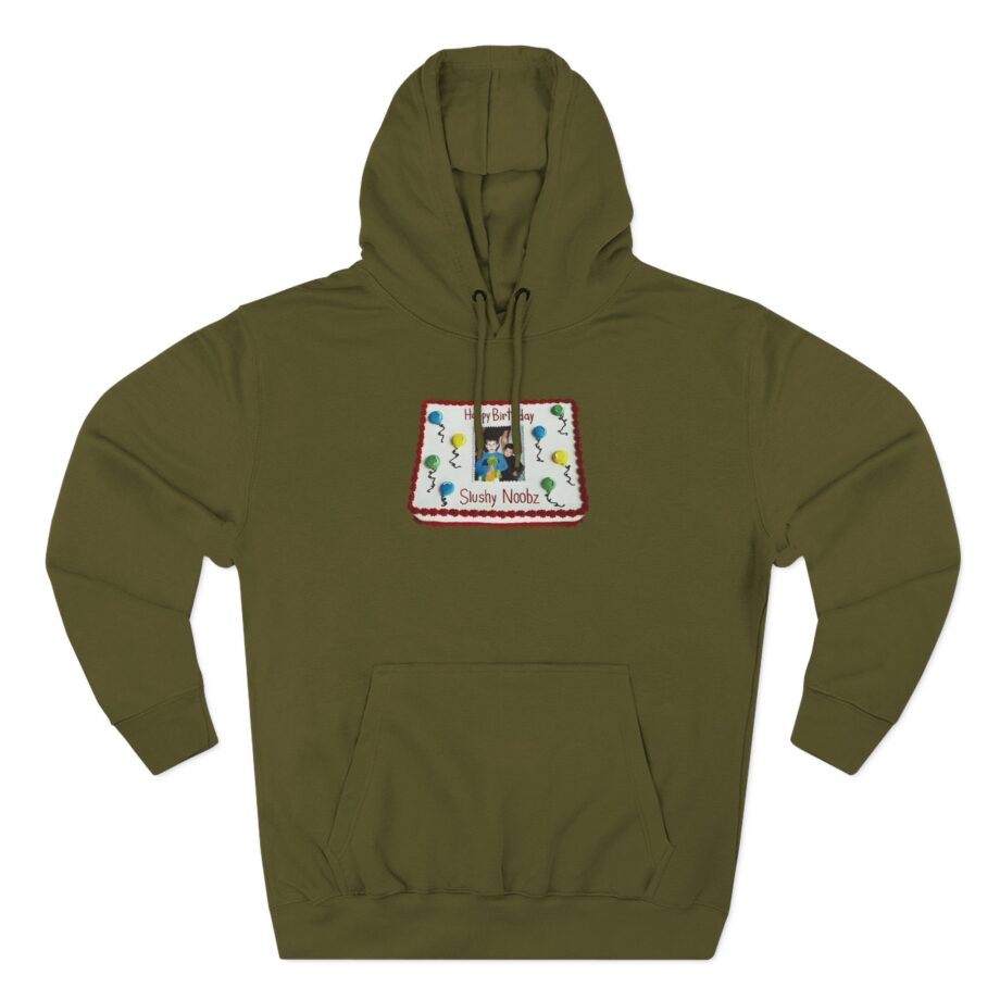 Birthday Cake Slushy Noobz Three-Panel Fleece Hoodie