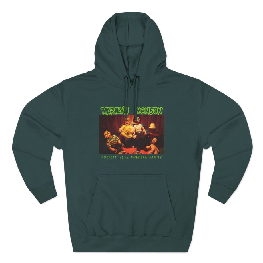 Marilyn Manson American Family Portrait Three-Panel Fleece Hoodie